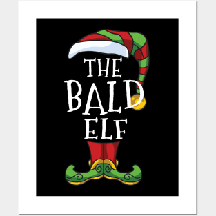 Bald Elf Family Matching Christmas Holiday Group Gift Pajama Posters and Art